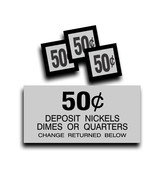 Vending Machine 50 Cent Decal Vintage Soda Soft Drink Coin Slot fit Dixi... - £10.96 GBP