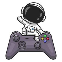 Cute Astronaut Waving Hand on Controller Vinyl Decal Sticker UV &amp; Water ... - $5.87