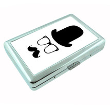 Cool Mustache D5 Silver Metal Cigarette Case RFID Protection - £13.41 GBP