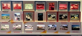 50+ VTG Kodak Kodachrome 35mm Color Slide Lot 1950&#39;s Old Cars People Towns USA - £75.63 GBP