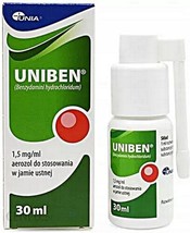 Uniben Aerosol Spray Antiseptic 30 ml inflammation mouth throat - £16.54 GBP