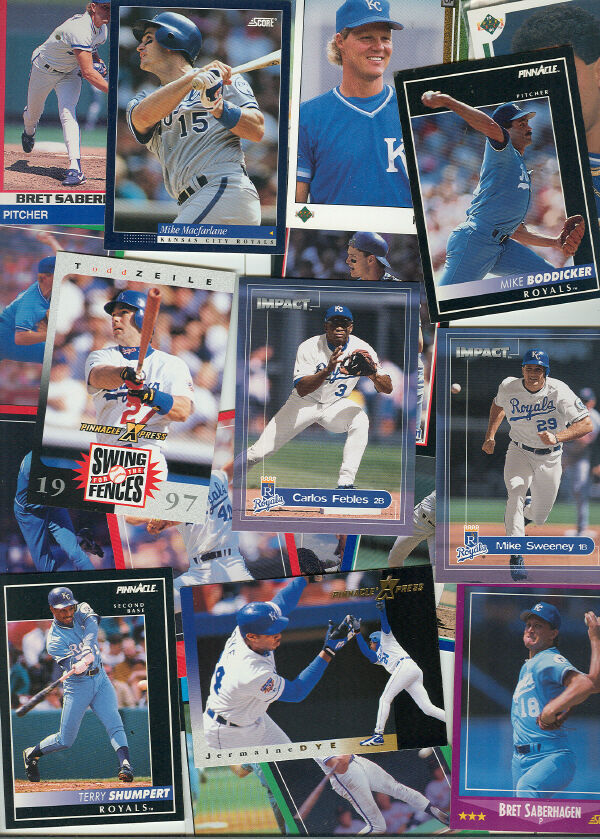 KANSAS CITY ROYALS  100 BASEBALL CARDS  1990 TO PRESENT  !  NO DUPLICATES ! - $1.57