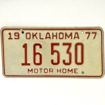 1977 United States Oklahoma Base Mobile Home License Plate 16 530 - $18.80