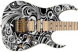 Guitar Skin Wrap Axe Re-Skin Acoustic, Pickguard -  Black &amp; White Swirl ... - $27.71+