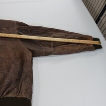 Wear Me Out Men's Brown Full Zip Genuine Leather Insulated Bomber Jacket Size 46 image 10