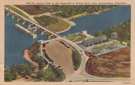 Grand River Dam Oklahoma OK Aerial View Postcard D28 - £2.35 GBP