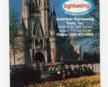 Sightseeing Walt Disney World Brochure Cinderella Space Ager Magic Kingdom  - $17.82