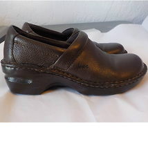 BOC Concept Peggy Slip On Women size 7M Brown Leather Comfort Shoes Wedge Career - £15.78 GBP