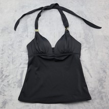 Victoria Secret Swimwear Womens XS Black Sleeveless Solid Halter Tankini... - $25.72