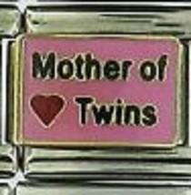 Mother Of Twins With Heart Wholesale Italian Charm 9MM K21 - £10.54 GBP