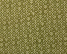 Small Floral Trellis Olive Green D3057 Basketweave Fabric By The Yard 54&quot;W - £5.56 GBP