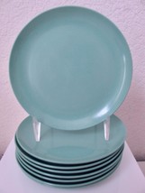 Vintage Sun Valley Melamine Bread Dessert Plates 6&quot; MCM Turquoise Green MelMac - £17.63 GBP