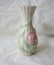 Lenox 5-5/8&quot; Bud Vase SENTIMENTAL ROSE Pink &amp; Green - $7.99