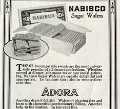 1914 Nabisco Adora Sugar Wafers Dessert Advertisement WW1 Era Antique Ep... - £23.69 GBP