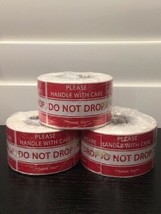 (3-Rolls 500 Labels) 1500 2x3" Sticker **Please Handle With Care--DO NOT DROP** - £23.76 GBP