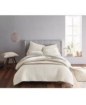 OAKE Cotton/ Tencel Blend Reversible 3 Pc. Comforter Set, Full/Queen- Ivory - £157.00 GBP