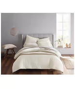 OAKE Cotton/ Tencel Blend Reversible 3 Pc. Comforter Set, Full/Queen- Ivory - £158.26 GBP