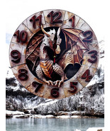 &quot;Dragon Fantasy Wall Clock - Unique 2D Gothic Decor for Home or Office&quot; - €22,30 EUR
