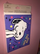8 Snoopy Invitations Hallmark - $258.93 MXN