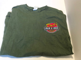 Dad’s Bar-B-Que Slow Hickory Smoked T Shirt L Green Restaurant Employee DW1 - £7.13 GBP