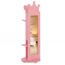Free-Standing Full Length Mirror Kids Jewelry Armoire Cabinet-Pink - Col... - $153.49