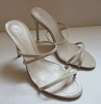 Schutz Diana Beige Patent 100MM Stiletto Slides Heels Open Toe Sz 8.5 Ne... - €85,23 EUR