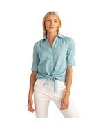 MSRP $248 Trina Turk Makana Shirt Saltwater Blue Size XS - $74.25