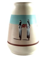 Vintage Southwestern Native American Art Pottery Vase Hand Painted 7” Tall - $34.95