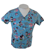 Disney Medical Scrub Shirt sz S womens Minnie Mouse Geek Chic The New Pr... - £13.22 GBP