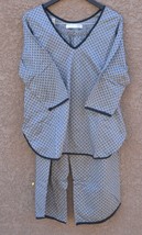 Simple Pleasures Pajama Set, Large, Cotton Knit, Black &amp; Grey Diamond - £111.50 GBP