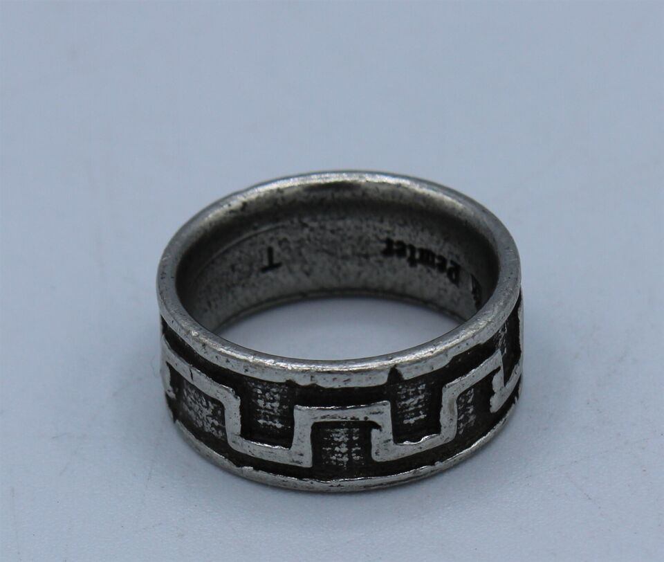 Earth Ring - Alchemy Spirit - Size 10 US Ring English Pewter Vintage 1999 - $21.96