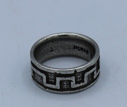 Earth Ring - Alchemy Spirit - Size 10 US Ring English Pewter Vintage 1999 - £17.16 GBP