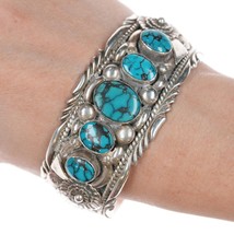 7&quot; Ben Begaye Navajo Sterling and turquoise bracelet - £489.13 GBP