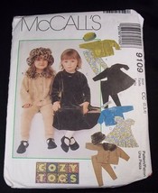 McCall&#39;s Cozy Togs Pattern 9109 Toddler jacket dress pull on pants hat Sz CC 2-4 - £4.18 GBP