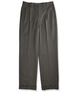 Brooks Brothers Mens Brown Madison Fit Pleated Wool Pants 38W x 34L BB-2188 - $142.17 CAD