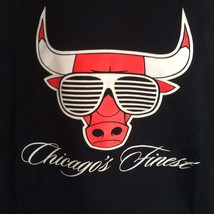  Bulls Chicago&#39;s Finest Men&#39;s T-Shirt 2XL Freshnes The Only One Black Ba... - £15.65 GBP