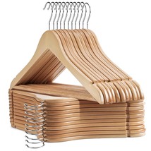 Wooden Hangers - 20 Pack - Slim Wooden Suit Hangers Coat Hangers For Clo... - £36.12 GBP