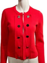 Chicos Cardigan Sweater Size 0 (Small) Red Long Sleeve Double Breasted W... - $20.03