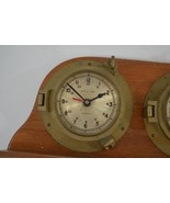Brass Ships Clock &amp; Barometer Vtg Marine Maritime Boat Gauge PARTS REPAIR - £56.86 GBP