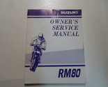2001 Suzuki RM80 Propriétaires Service Manuel Worn Délavé Usine OEM Book... - $36.94
