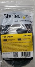 StarTech 15 ft Thin Coax High Res VGA Monitor cable-Low Profile HD15 M/M - £10.47 GBP