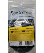 StarTech 15 ft Thin Coax High Res VGA Monitor cable-Low Profile HD15 M/M - £10.82 GBP