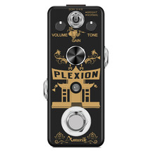 Amuzik Plexion Distortion Effect Pedal for Guitar or Bass with Bright and Normal - £29.42 GBP