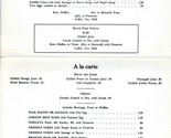 Illinois Beach State Park Lodge Menu 1950&#39;s Zion Illinois - $37.58
