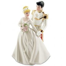 Disney Cake Topper - Cinderella &amp; Prince Wedding Porcelain Figure - £431.29 GBP