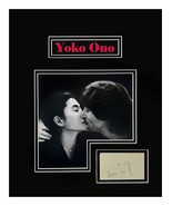 Yoko Ono Autograph Page Cut with Small Drawing Museum Framed Ready to Di... - £390.34 GBP