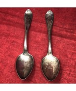 Antique Harvey H. Filley &amp; Sons Spoon 8 3/4&quot; Backward 3 Set Of 2 - £26.49 GBP