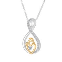 Yaathi 1/4 Carat Moissanite Infinity Motherly Love Pendant Necklace D Color VVS1 - £44.57 GBP