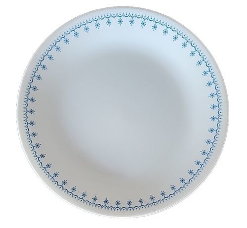 Primary image for 3 ~ Vintage ~ Corelle By Corning ~ BLUE SNOWFLAKE GARLAND ~ 10.25" Dinner Plates