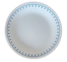 3 ~ Vintage ~ Corelle By Corning ~ BLUE SNOWFLAKE GARLAND ~ 10.25&quot; Dinne... - £29.63 GBP